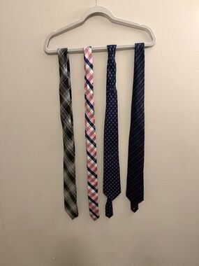 Men's Assorted Patterned Neckties - Blue, Pink, Green, Navy